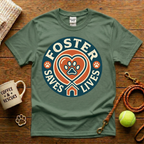 Foster Saves Lives Animal Rescue T-Shirt - Vintage Badge