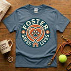 Foster Saves Lives Animal Rescue T-Shirt - Vintage Badge