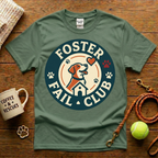 Foster Fail Club Dog Rescue T-Shirt - Vintage Badge