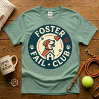 Foster Fail Club Dog Rescue T-Shirt - Vintage Badge