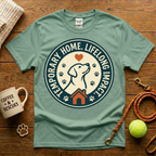 Temporary Home Lifelong Impact Dog Rescue T-Shirt - Vintage Badge