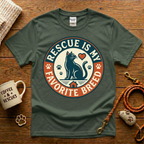 Rescue Is My Favorite Breed Cat Rescue T-Shirt - Vintage Badge