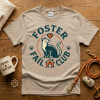 Foster Fail Club Cat Rescue T-Shirt - Vintage Badge