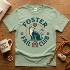 Foster Fail Club Cat Rescue T-Shirt - Vintage Badge