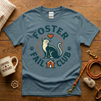 Foster Fail Club Cat Rescue T-Shirt - Vintage Badge