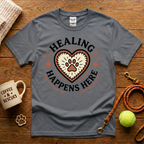 Healing Happens Here Animal Rescue T-Shirt - Tattoo Badge