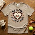 Healing Happens Here Animal Rescue T-Shirt - Tattoo Badge