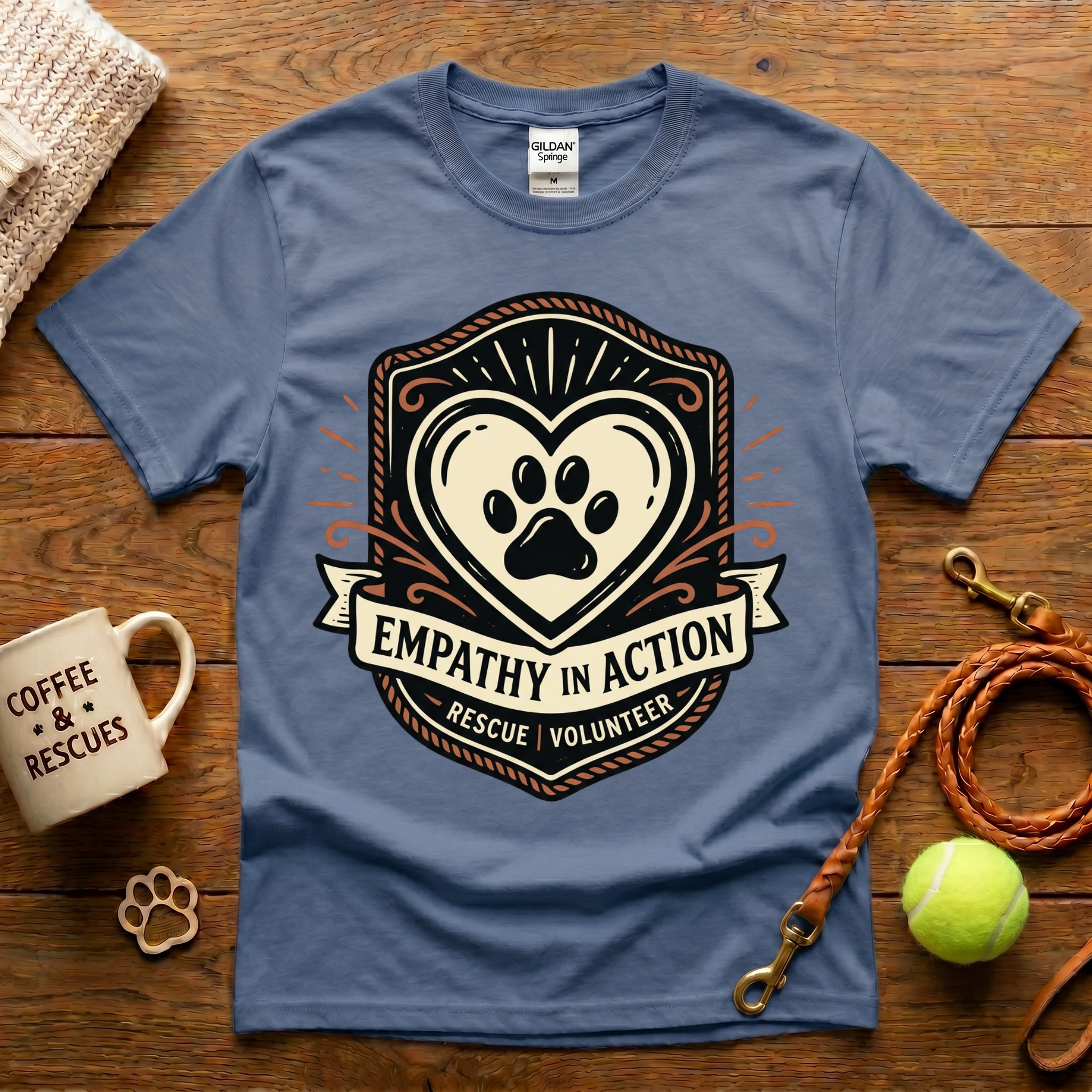 Empathy In Action Animal Rescue T-Shirt - Tattoo Badge