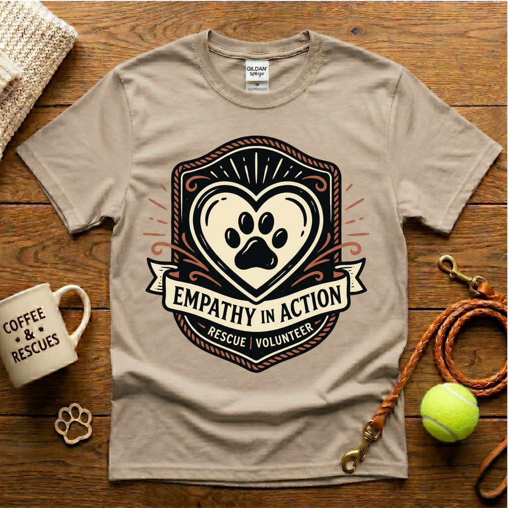Empathy In Action Animal Rescue T-Shirt - Tattoo Badge