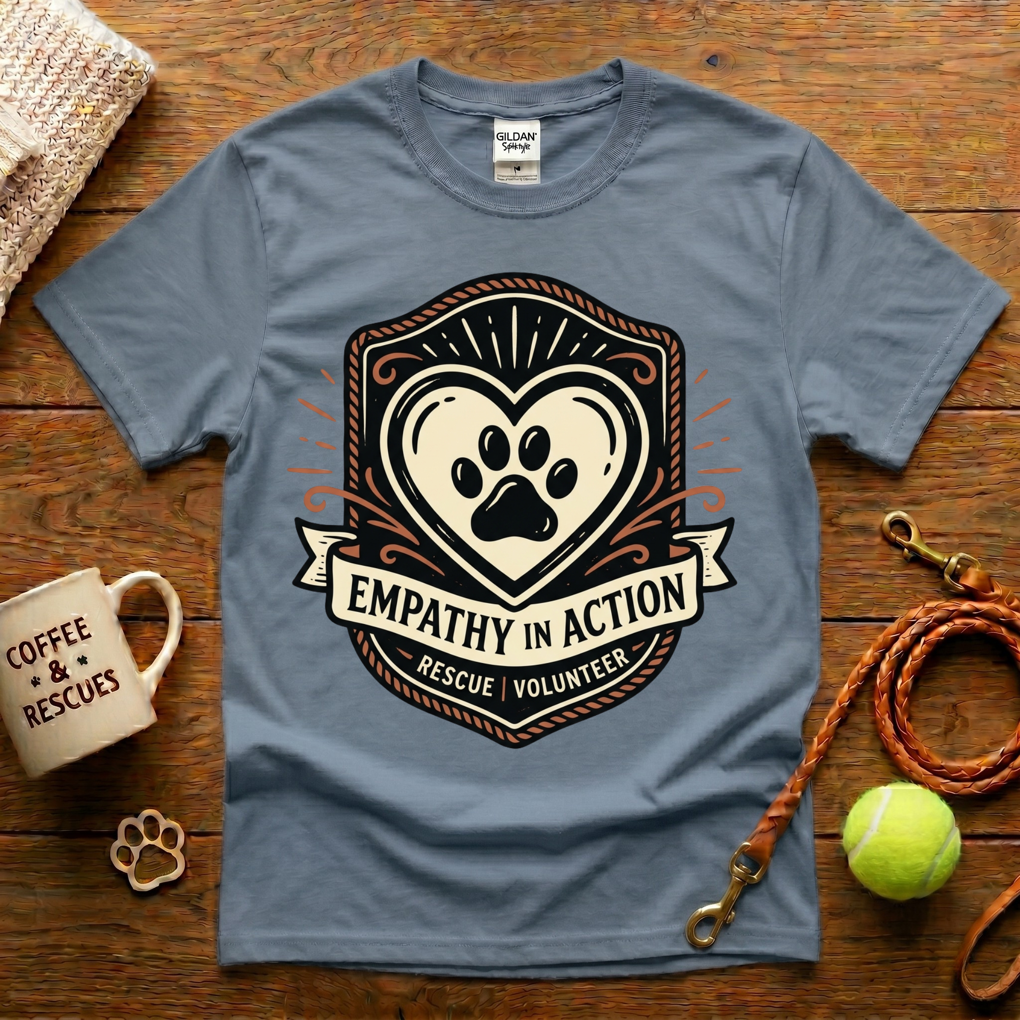 Empathy In Action Animal Rescue T-Shirt - Tattoo Badge