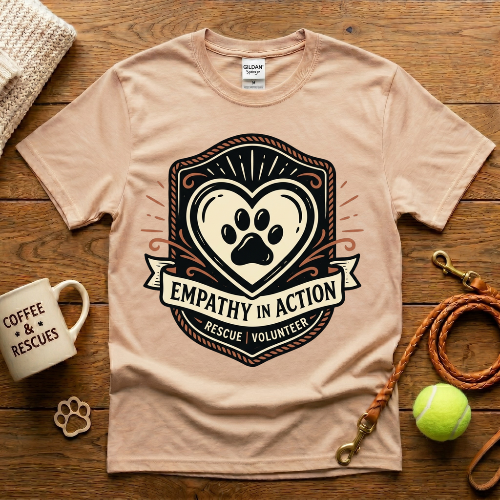 Empathy In Action Animal Rescue T-Shirt - Tattoo Badge