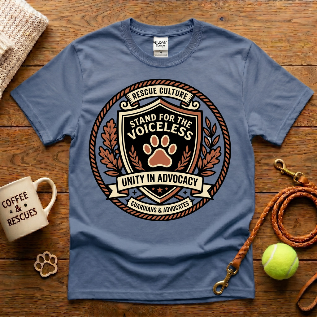 Stand For The Voiceless Animal Rescue T-Shirt - Tattoo Badge
