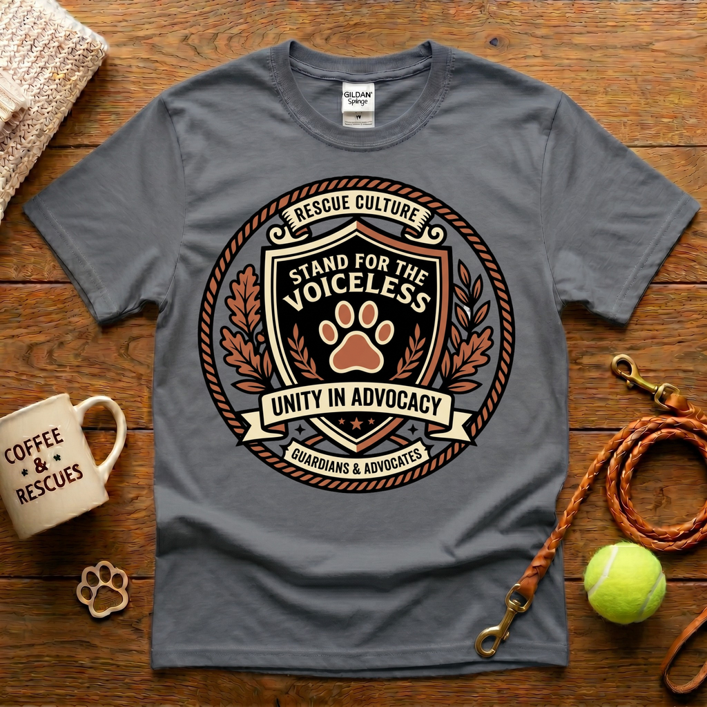 Stand For The Voiceless Animal Rescue T-Shirt - Tattoo Badge