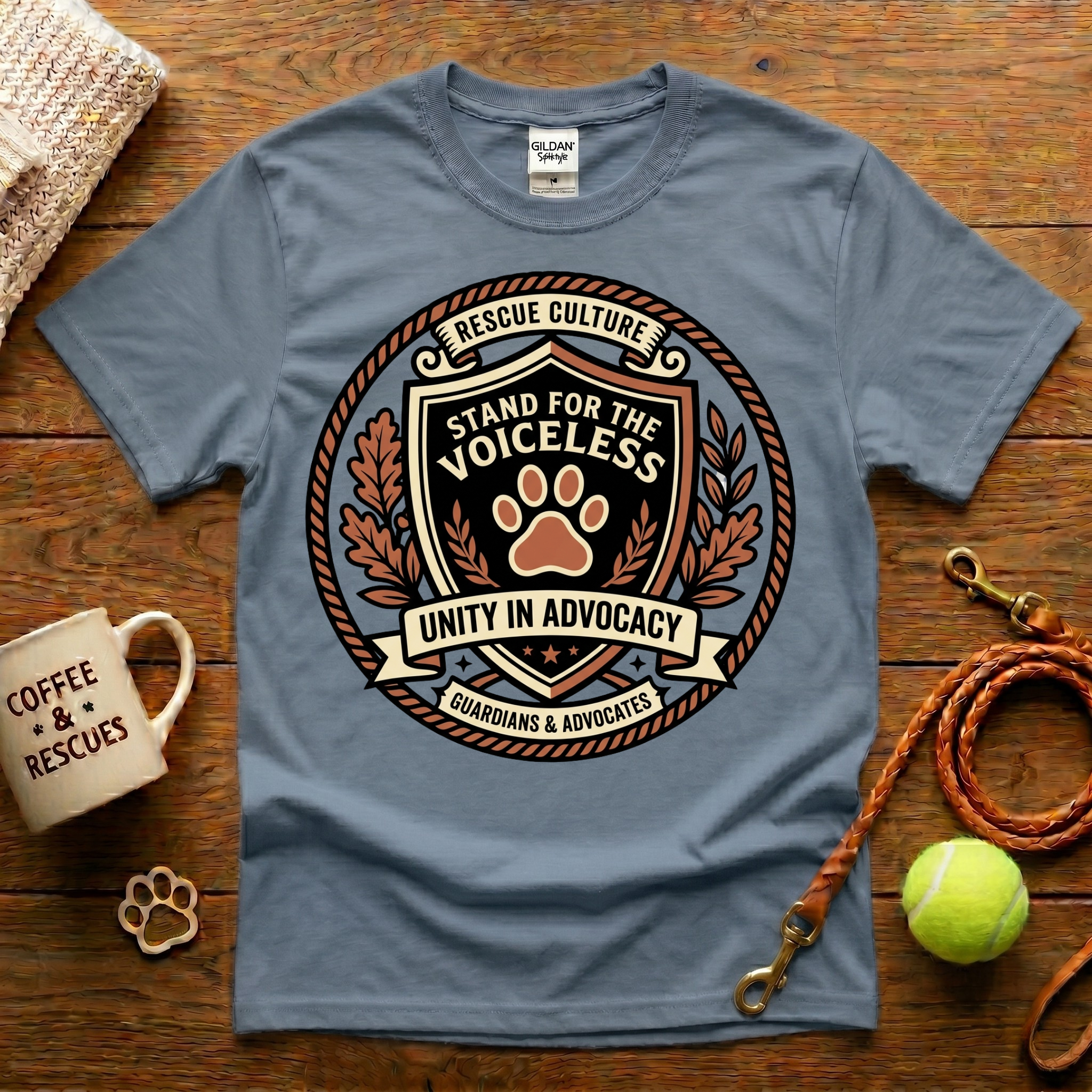 Stand For The Voiceless Animal Rescue T-Shirt - Tattoo Badge