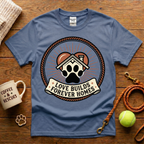Love Builds Forever Homes Animal Rescue T-Shirt - Tattoo Badge
