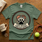 Love Builds Forever Homes Animal Rescue T-Shirt - Tattoo Badge