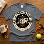 Rescue Changes Everything Animal Rescue T-Shirt - Tattoo Badge