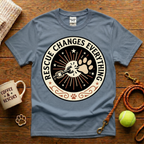 Rescue Changes Everything Animal Rescue T-Shirt - Tattoo Badge