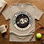 Rescue Changes Everything Animal Rescue T-Shirt - Tattoo Badge