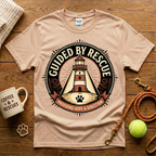 Guided By Rescue Animal Rescue T-Shirt - Tattoo Badge