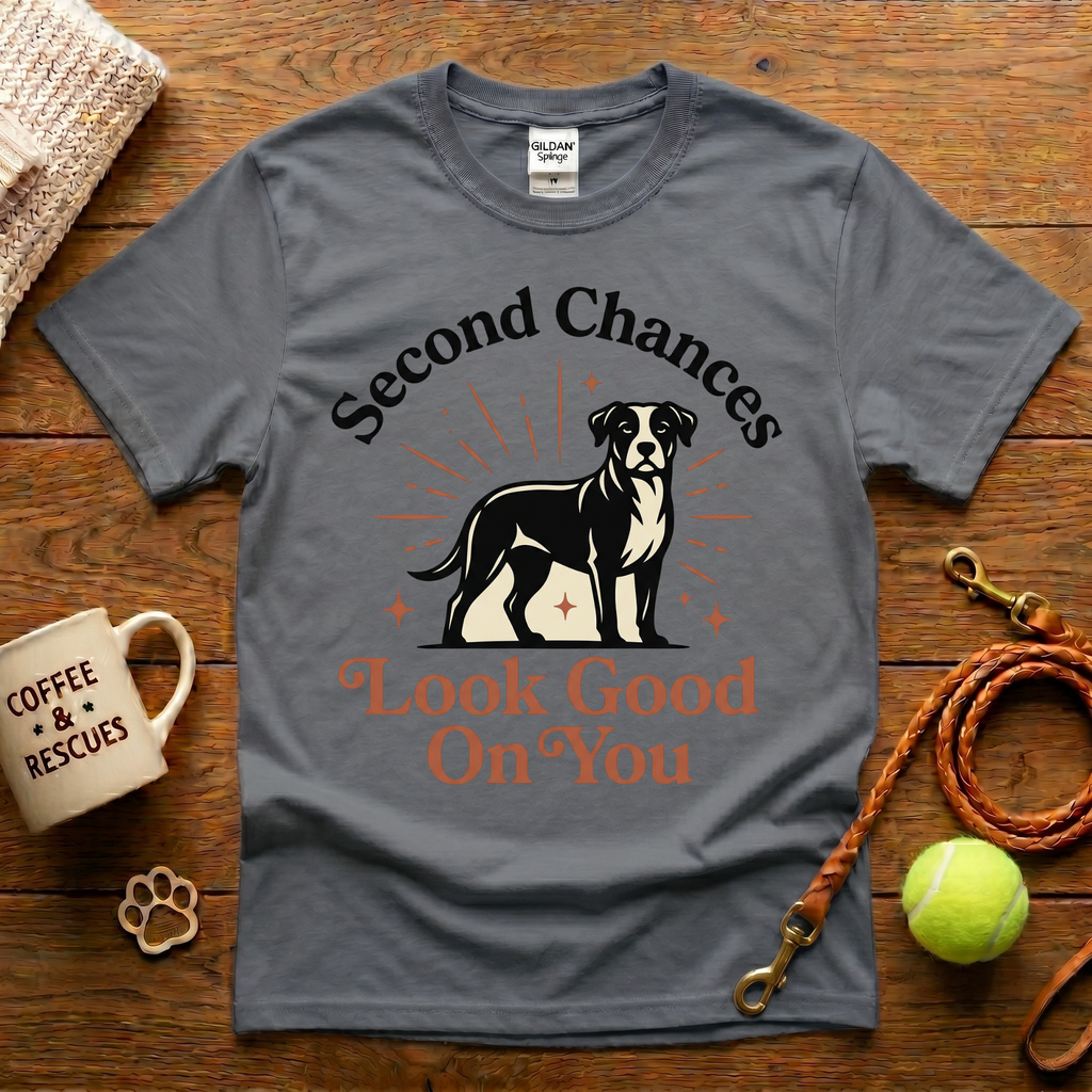 Second Chances Look Good On You Animal Rescue T-Shirt - Tattoo Badge