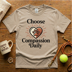Choose Compassion Daily Animal Rescue T-Shirt - Tattoo Badge