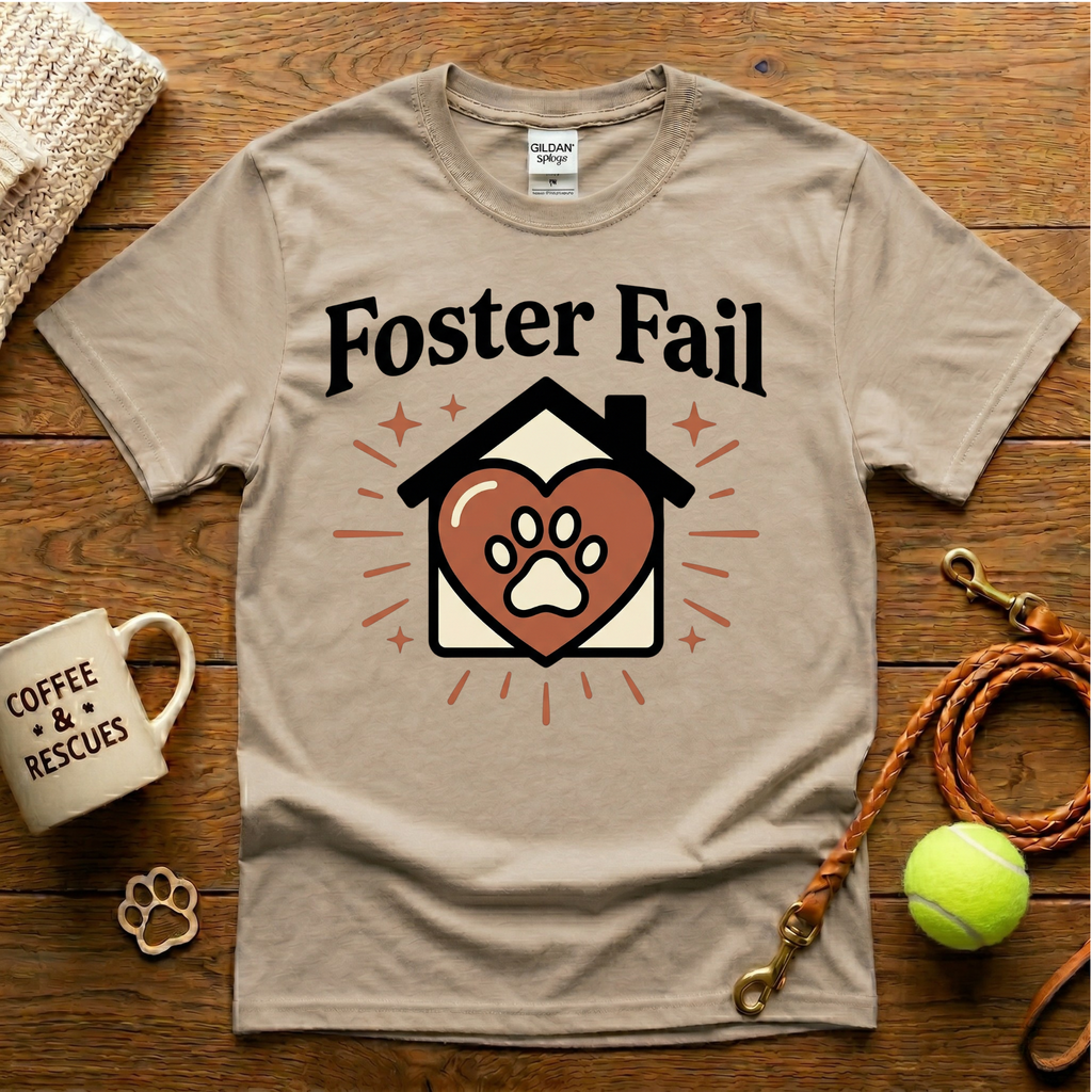 Foster Fail Animal Rescue T-Shirt - Tattoo Badge