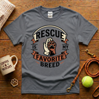 Rescue Is My Favorite Breed Animal Rescue T-Shirt - Tattoo Badge