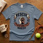 Rescue Is My Favorite Breed Animal Rescue T-Shirt - Tattoo Badge