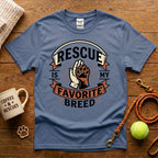 Rescue Is My Favorite Breed Animal Rescue T-Shirt - Tattoo Badge