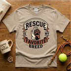 Rescue Is My Favorite Breed Animal Rescue T-Shirt - Tattoo Badge