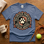Volunteer Powered Rescue Driven  Animal Rescue T-Shirt - Tattoo Badge