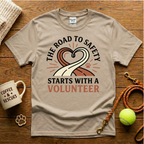 The Road To Safety Starts With A Volunteer Animal Rescue T-Shirt - Tattoo Badge