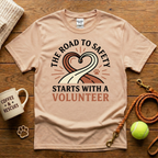 The Road To Safety Starts With A Volunteer Animal Rescue T-Shirt - Tattoo Badge