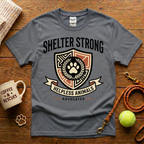 Shelter Strong Animal Rescue T-Shirt - Tattoo Badge