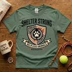 Shelter Strong Animal Rescue T-Shirt - Tattoo Badge