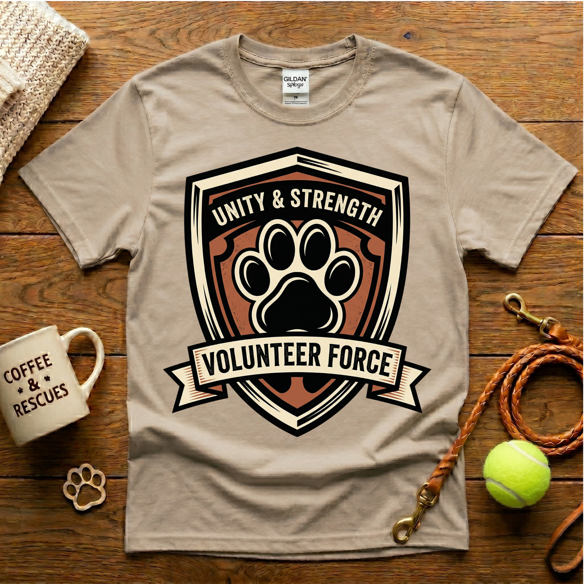 Volunteer Force Animal Rescue T-Shirt - Tattoo Badge
