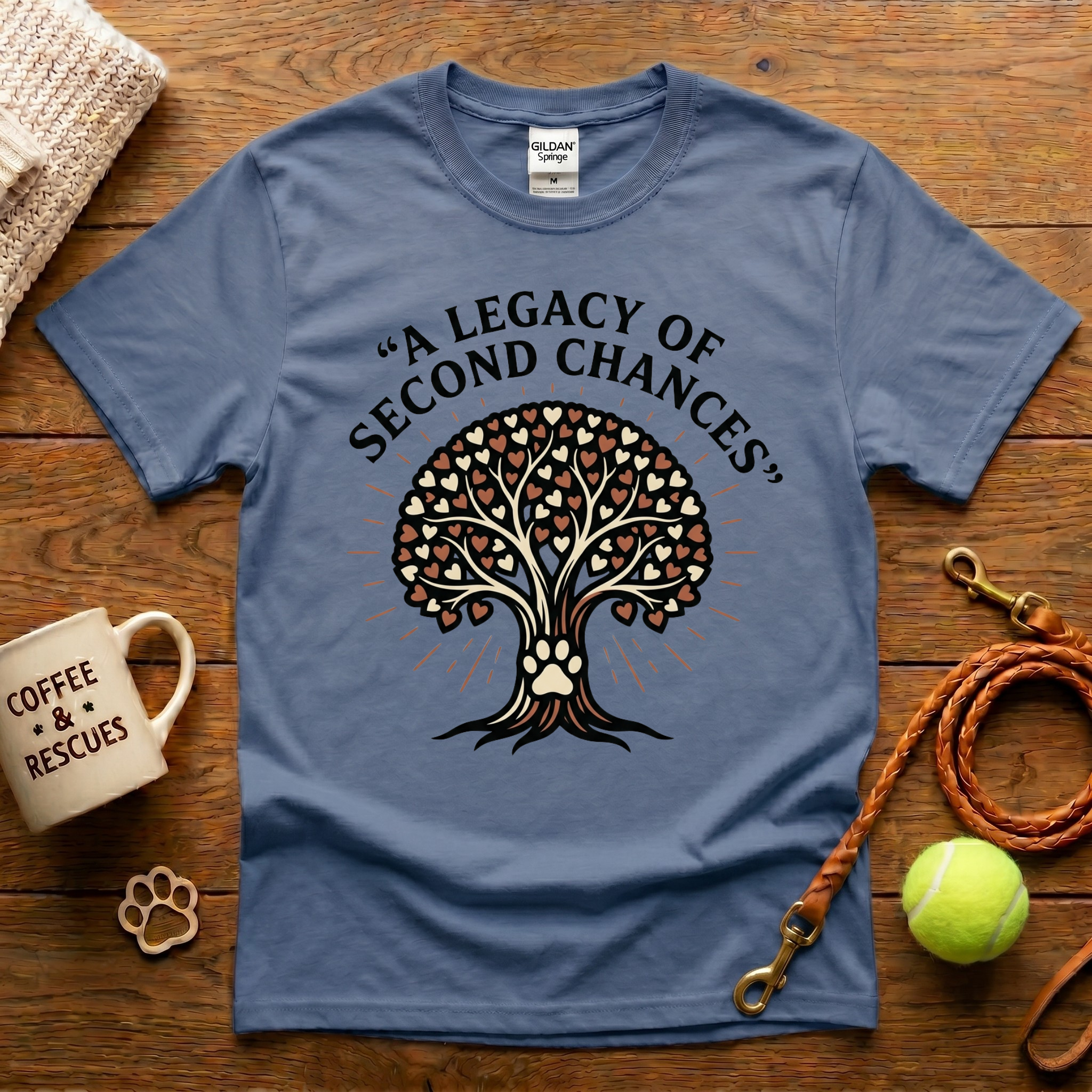 A Legacy Of Second Chances Animal Rescue T-Shirt - Tattoo Badge