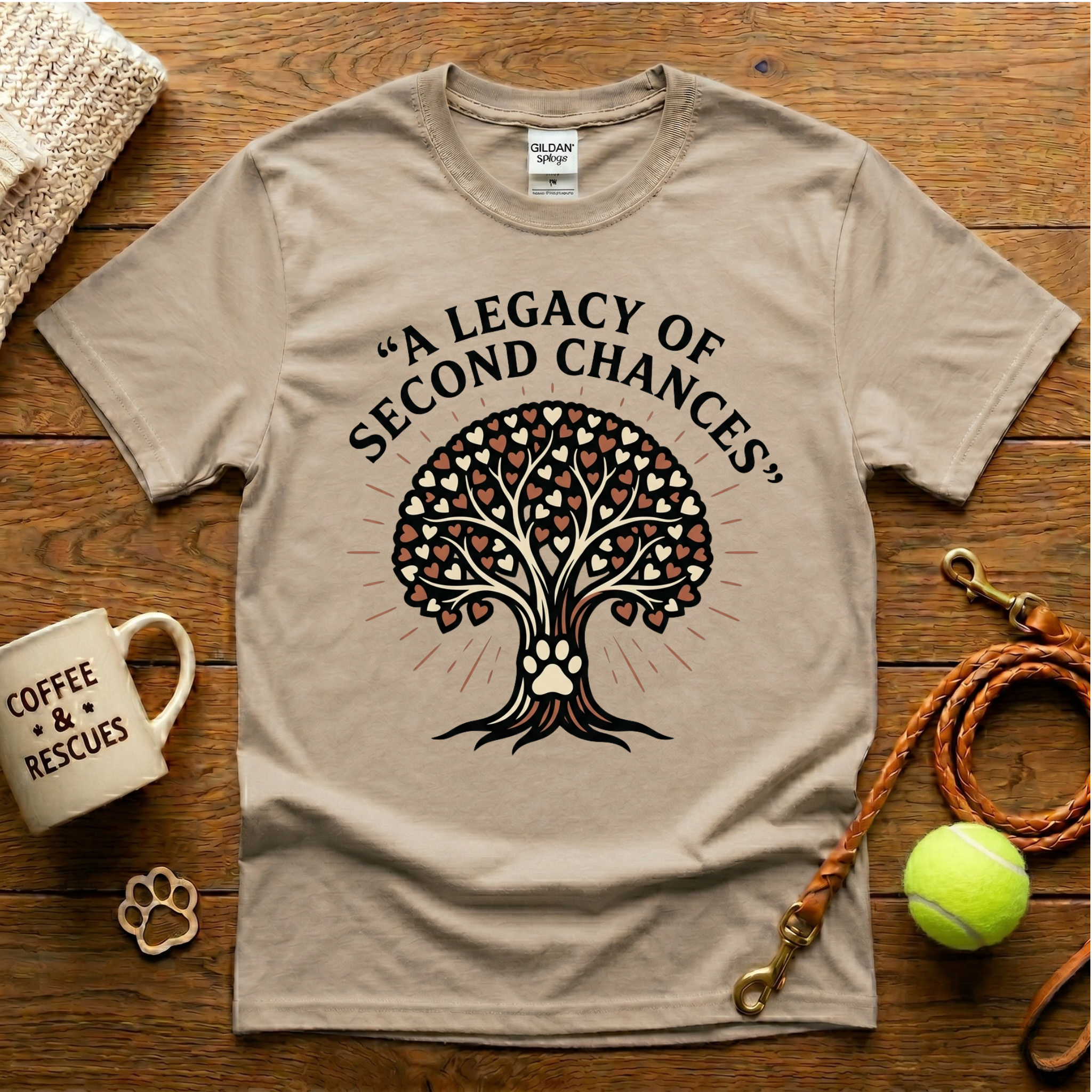 A Legacy Of Second Chances Animal Rescue T-Shirt - Tattoo Badge