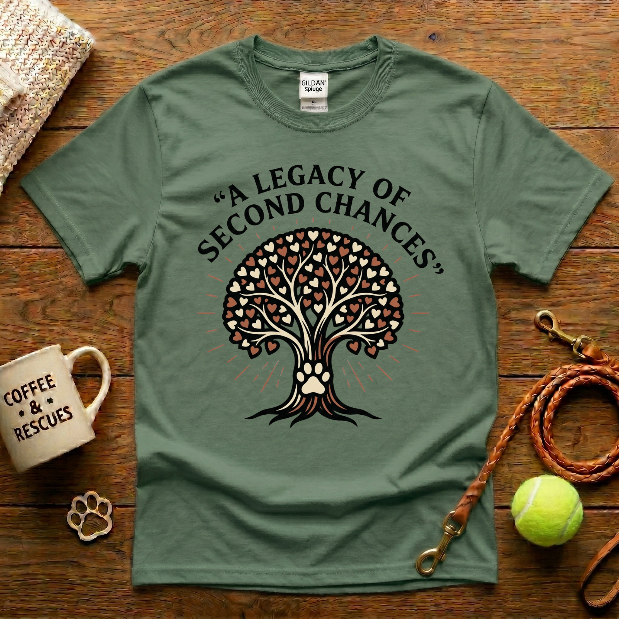 A Legacy Of Second Chances Animal Rescue T-Shirt - Tattoo Badge