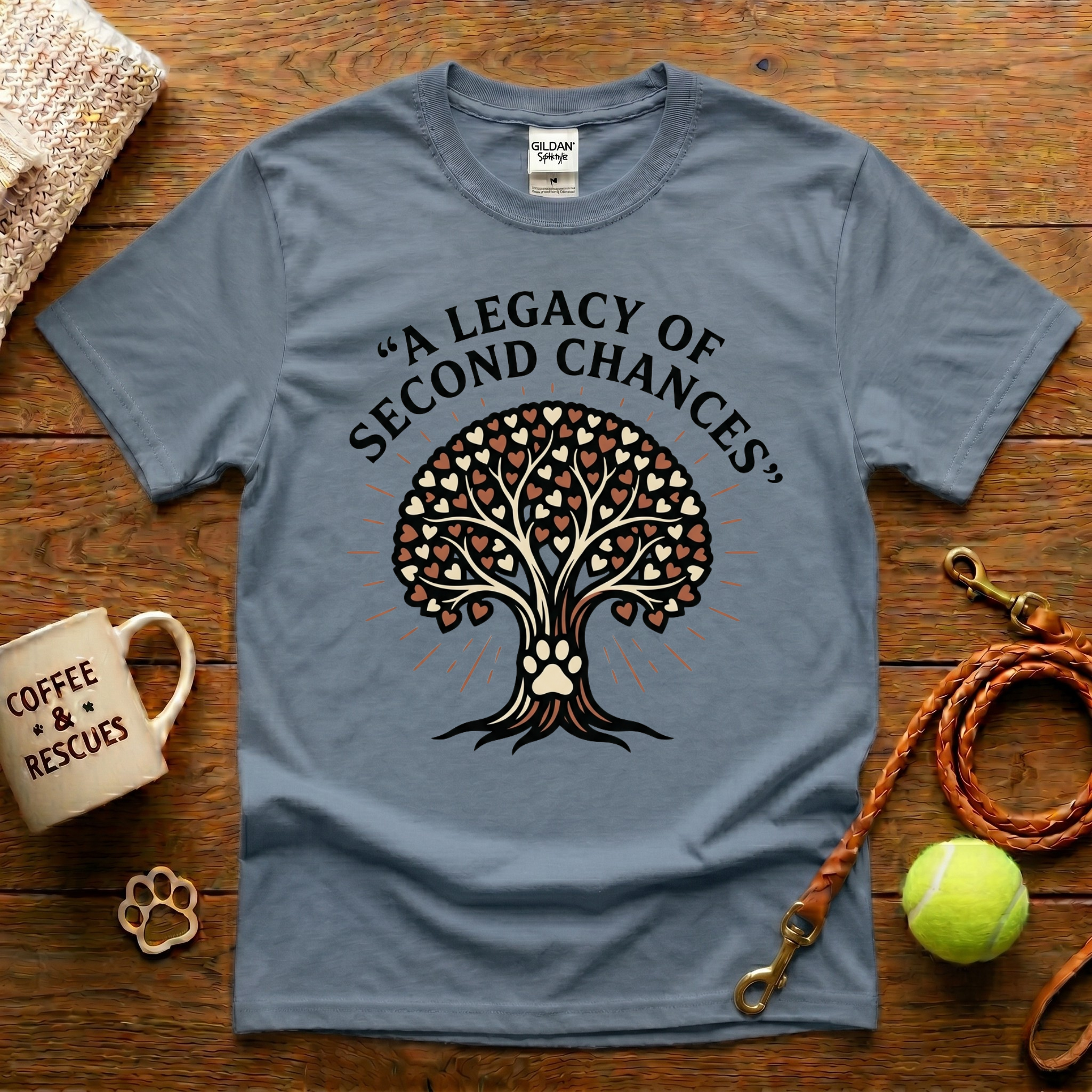 A Legacy Of Second Chances Animal Rescue T-Shirt - Tattoo Badge
