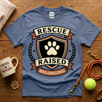 Rescue Raised Animal Rescue T-Shirt - Tattoo Badge