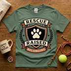 Rescue Raised Animal Rescue T-Shirt - Tattoo Badge