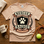 Rescue Raised Animal Rescue T-Shirt - Tattoo Badge
