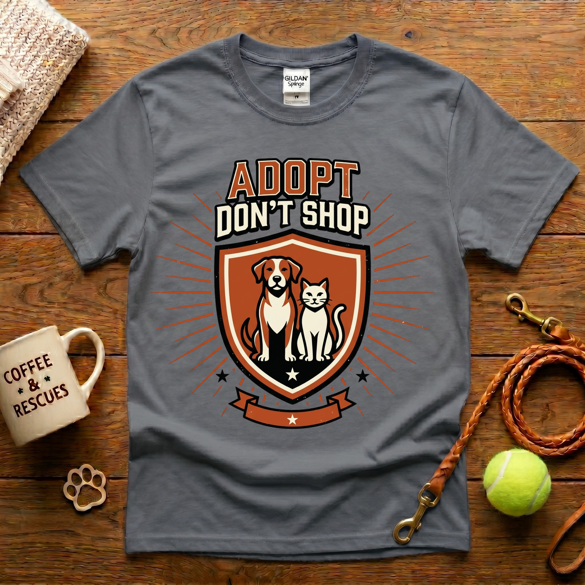 Road To A Forever Home Animal Rescue T-Shirt - Tattoo Badge
