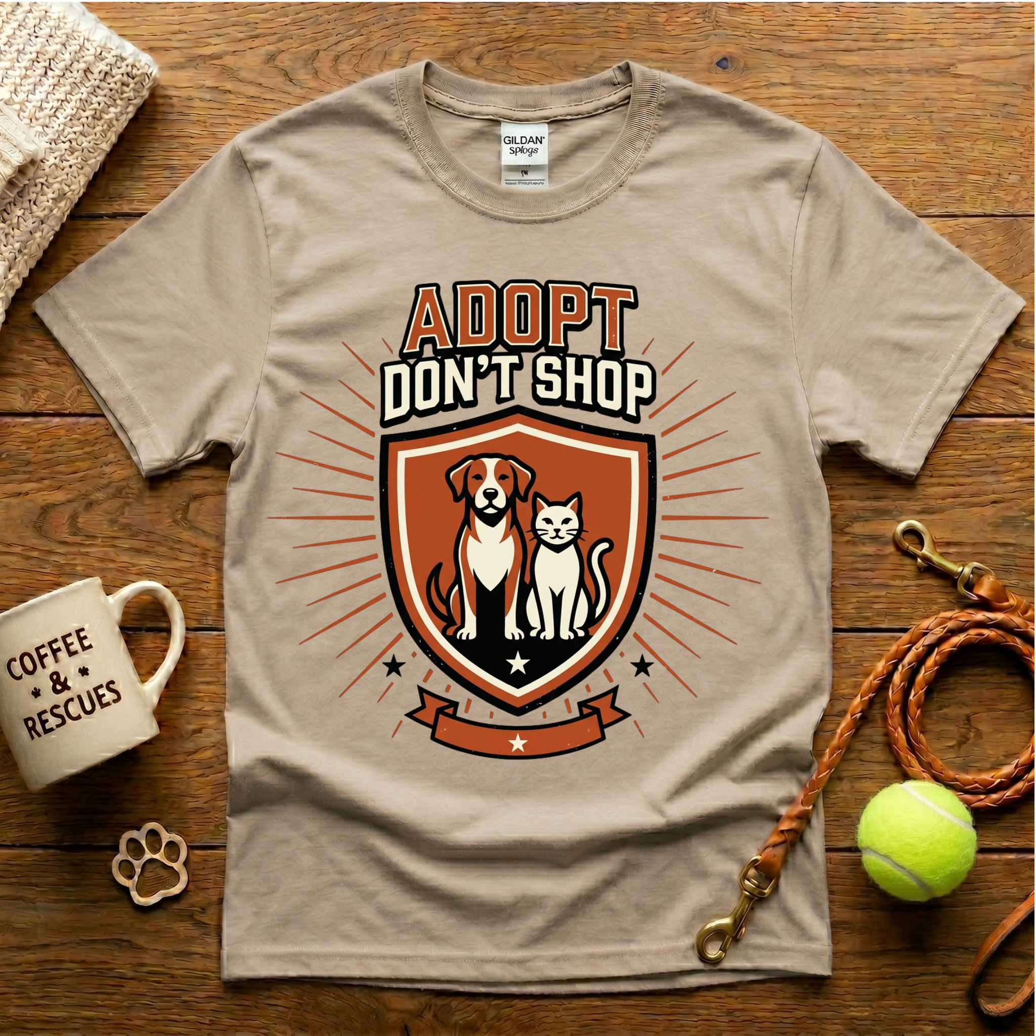 Road To A Forever Home Animal Rescue T-Shirt - Tattoo Badge