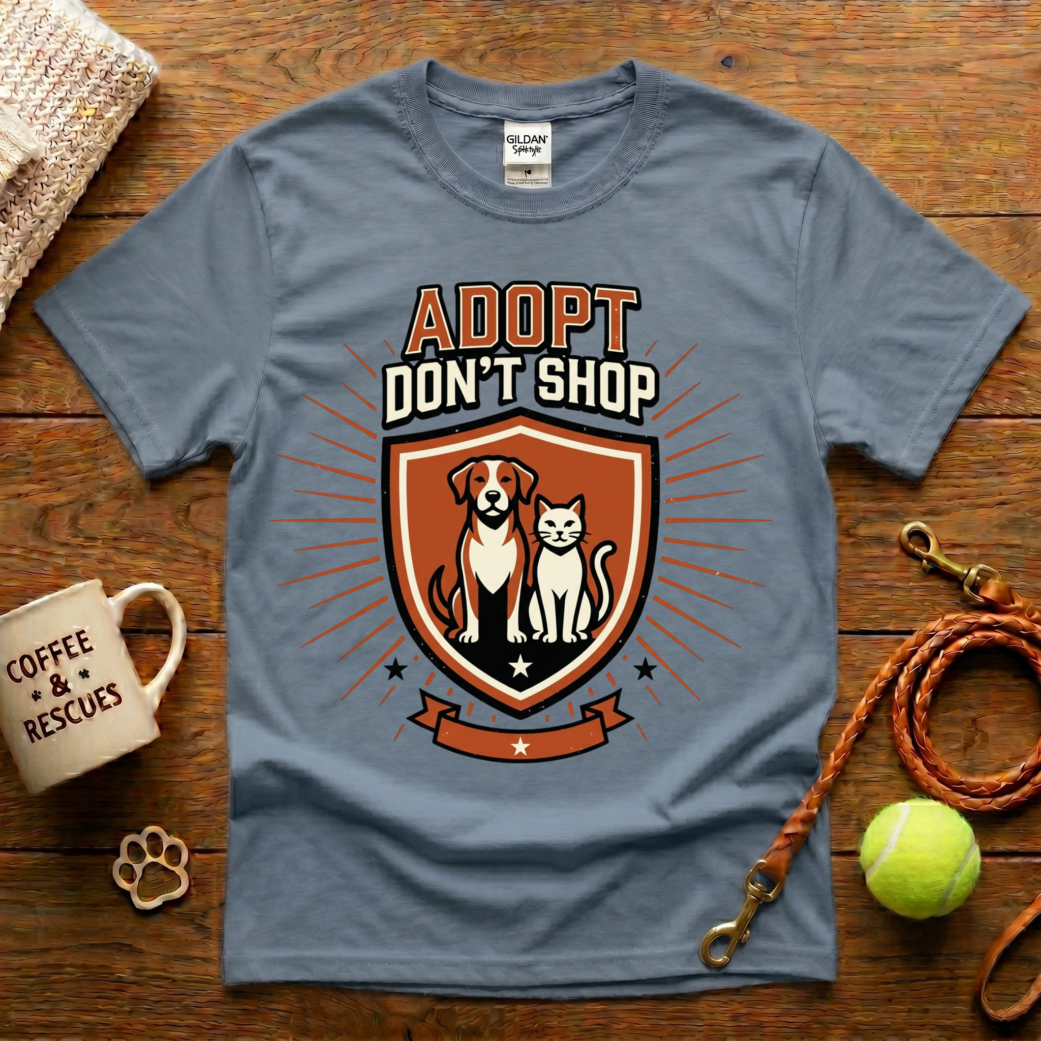 Road To A Forever Home Animal Rescue T-Shirt - Tattoo Badge