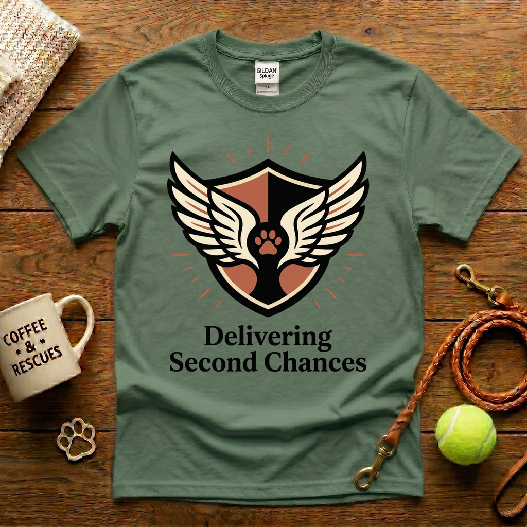 Delivering Second Chances Animal Rescue T-Shirt - Tattoo Badge