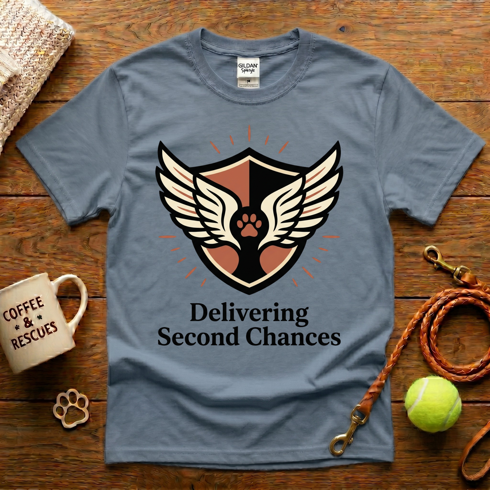 Delivering Second Chances Animal Rescue T-Shirt - Tattoo Badge