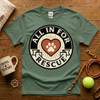 All In For Rescue Animal Rescue T-Shirt - Tattoo Badge